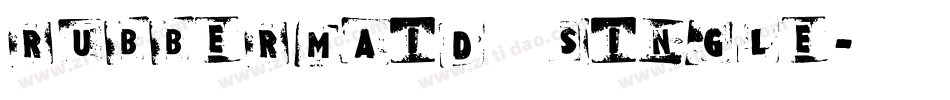 Rubbermaid Single字体转换